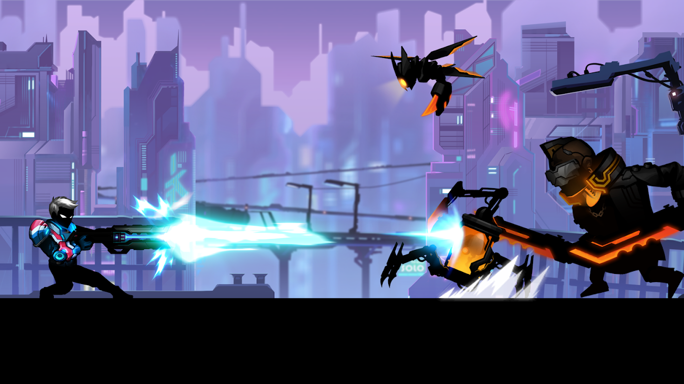 Cyber Fighters Cyberpunk Stickman screenshot 2