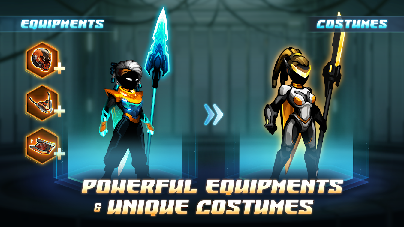 Cyber Fighters Cyberpunk Stickman screenshot 1