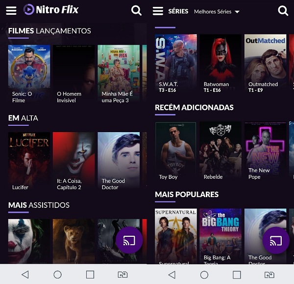 Nitro Flix ND – Filmes e Séries via Chromecast screenshot 1